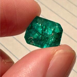 Certified Natural 6.00 ct. Emerald Cut Emerald